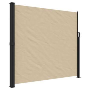 Retractable Side Awning Beige 180x600 cm - Private Oasis