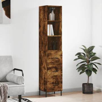 Stylish Highboard Smoked Oak - Elegant Storage Solution