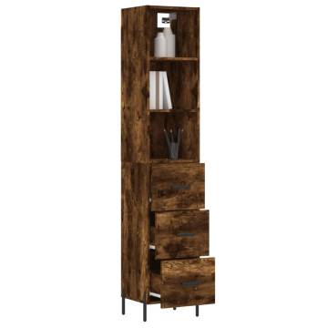 Stylish Highboard Smoked Oak - Elegant Storage Solution