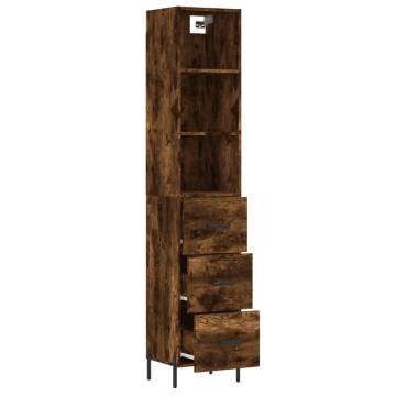 Stylish Highboard Smoked Oak - Elegant Storage Solution