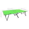 Two Person Folding Sun Lounger - Green Steel | Hipo Market