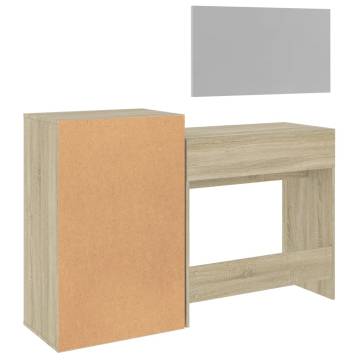 3 Piece Dressing Table Set in Sonoma Oak - Stylish Decor