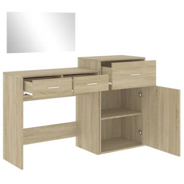 3 Piece Dressing Table Set in Sonoma Oak - Stylish Decor