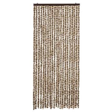 Fly Curtain Beige & Brown 90x200 cm Chenille - Insect Protection