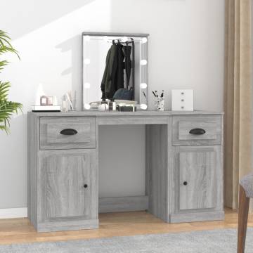 Dressing Table with LED Grey Sonoma - Stylish & Practical