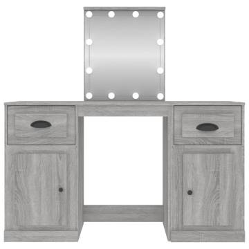 Dressing Table with LED Grey Sonoma - Stylish & Practical