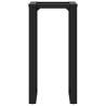 Durable O-Frame Dining Table Legs - 40x40x73 cm Cast Iron