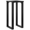 Durable O-Frame Dining Table Legs - 40x40x73 cm Cast Iron