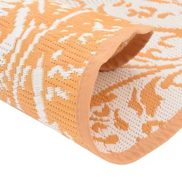 Outdoor Carpet Orange and White Ø200 cm - Trendy & Durable