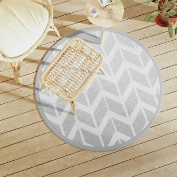 Trendy Outdoor Carpet Grey Ø120 cm PP | Hipomarket