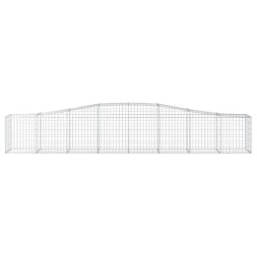 Arched Gabion Baskets - 2 pcs Galvanised Iron | HipoMarket