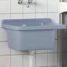 Sink Washbasin for Wall Mounting Grey 50x35x24 cm Resin Colour grey Size 50 x 35 x 24 cm 