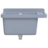 Wall-Mounted Grey Sink Washbasin - 50x35x24 cm Resin