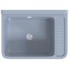 Wall-Mounted Grey Sink Washbasin - 50x35x24 cm Resin