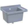 Wall-Mounted Grey Sink Washbasin - 50x35x24 cm Resin