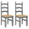 Dining Chairs 2 pcs Corona Grey - Solid Pine Wood | HipoMarket