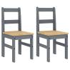 Panama Grey Dining Chairs - Set of 2 | Solid Pine Wood