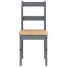 Panama Grey Dining Chairs - Set of 2 | Solid Pine Wood