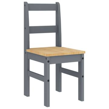 Panama Grey Dining Chairs - Set of 2 | Solid Pine Wood