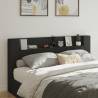 Headboard Cabinet with LED Black 200x16.5x103.5 cm Colour black Size 200 x 16.5 x 103.5 cm Quantity in Package 1 