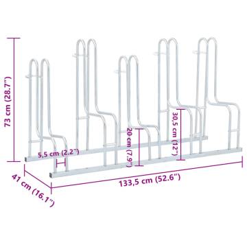 Bicycle Stand for 5 Bikes | Galvanised Steel Rack | HipoMarket