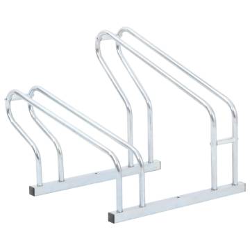 Bicycle Stand for 2 Bikes - Galvanised Steel | Hipomarket