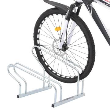 Bicycle Stand for 2 Bikes - Galvanised Steel | Hipomarket