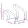 Bicycle Stand for 2 Bikes - Galvanised Steel | Hipomarket