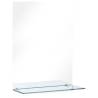 Wall Mirror with Shelf 40x60 cm - Tempered Glass Design