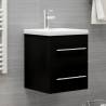 Sink Cabinet with Built-in Basin Black Engineered Wood Colour black Size 41 x 38.5 x 48 cm Quantity in Package 1 Model without faucet 