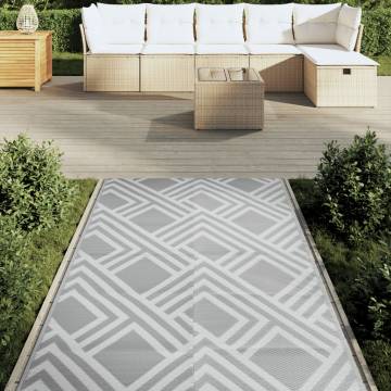 Outdoor Carpet Grey 120x180 cm - Stylish PP Rug for Outdoors