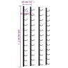 Stylish Wall Mounted Wine Racks for 12 Bottles - Black Iron