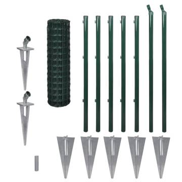 Euro Fence Steel 10x1.0 m Green - Durable Garden Fencing