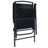 Folding Garden Chairs Set - 2 pcs Texilene Black | HipoMarket