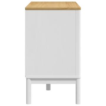 FLORO White Solid Wood Pine Chest of Drawers - Classic Design