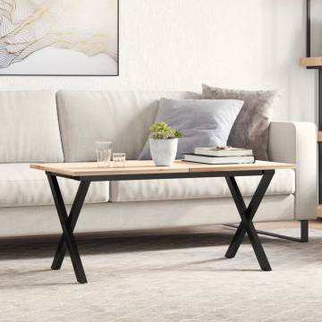 Durable Cast Iron X-Frame Coffee Table Legs - 80x40x43 cm