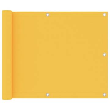 Yellow Balcony Screen 75x300 cm | Waterproof & UV Protective