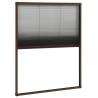 Plisse Insect Screen for Windows - Aluminium Brown 80x100 cm