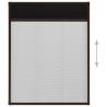 Plisse Insect Screen for Windows - Aluminium Brown 80x100 cm