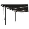 Manual Retractable Awning with LED 6x3.5 m Anthracite Colour anthracite Size 6 x 3.5 m Quantity in Package 1 