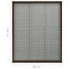 Plisse Insect Screen for Windows - Aluminium Brown 80x100 cm