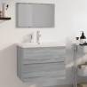 Bathroom Furniture Set Grey Sonoma Engineered Wood Colour grey sonoma Size 60 x 38.5 x 45 cm Model with faucet Number of 1 