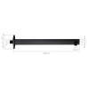 Shower Support Arm Square Stainless Steel 201 Black 40 cm