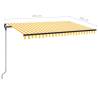 Manual Retractable Awning 450x300 cm - Yellow & White