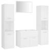 Stylish Bathroom Furniture Set - White Engineered Wood