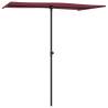 Outdoor Parasol with Aluminium Pole - Bordeaux Red | HipoMarket