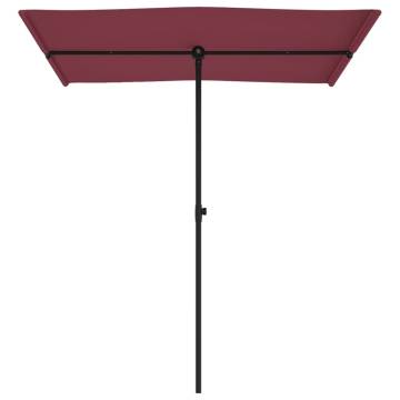 Outdoor Parasol with Aluminium Pole - Bordeaux Red | HipoMarket