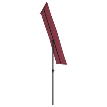 Outdoor Parasol with Aluminium Pole - Bordeaux Red | HipoMarket