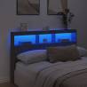 Headboard Cabinet with LED Concrete Grey - Stylish Design