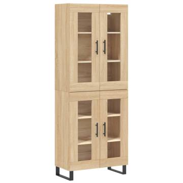 Stylish Highboard Sonoma Oak - 69.5x34x180 cm | HipoMarket